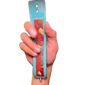 Justin Genuine Leather Western Cuff Bracelet Multicolor NWT